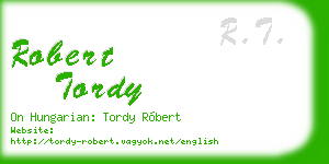 robert tordy business card